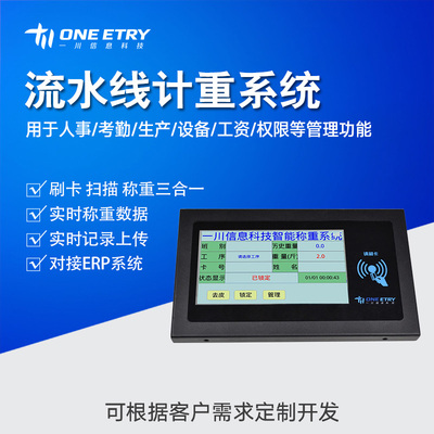 Intelligent weighing and piecework wage system